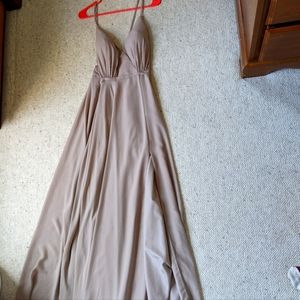 Taupe Bridesmaid gown